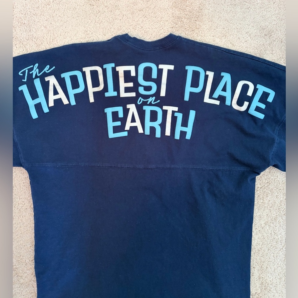 Disneyland Spirit Jersey Adult Size Small Happiest Place on Earth Navy Blue